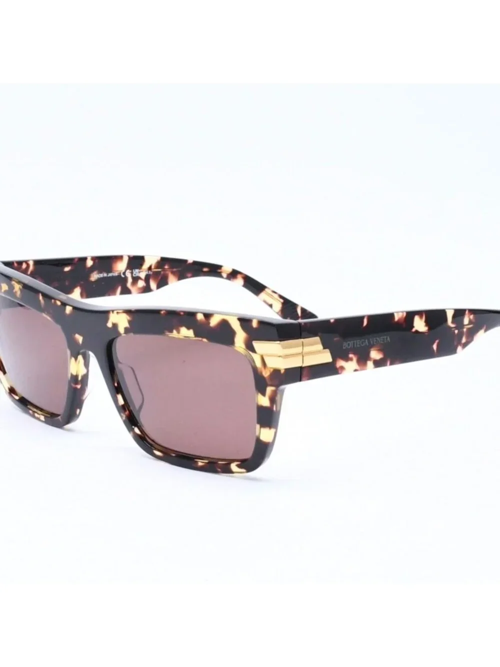 Bottega Veneta Side Logo Sunglasses Eyewear 18 145 Gold
